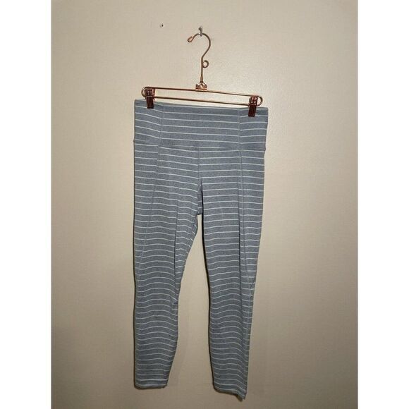 Athleta Womens Salutation Stripe 7/8‎ Ankle Tight Leggings Size Small Gray - Picture 2 of 5